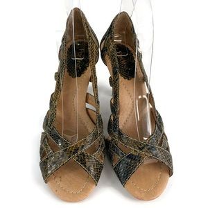 Perlina Cali Open- Toe Heels Size 7.5M
